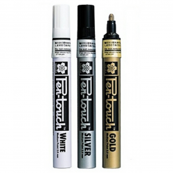Sakura Pen-touch Paint Marker ,Ultra-soft and opaque metallic paint for all surfaces. sakura